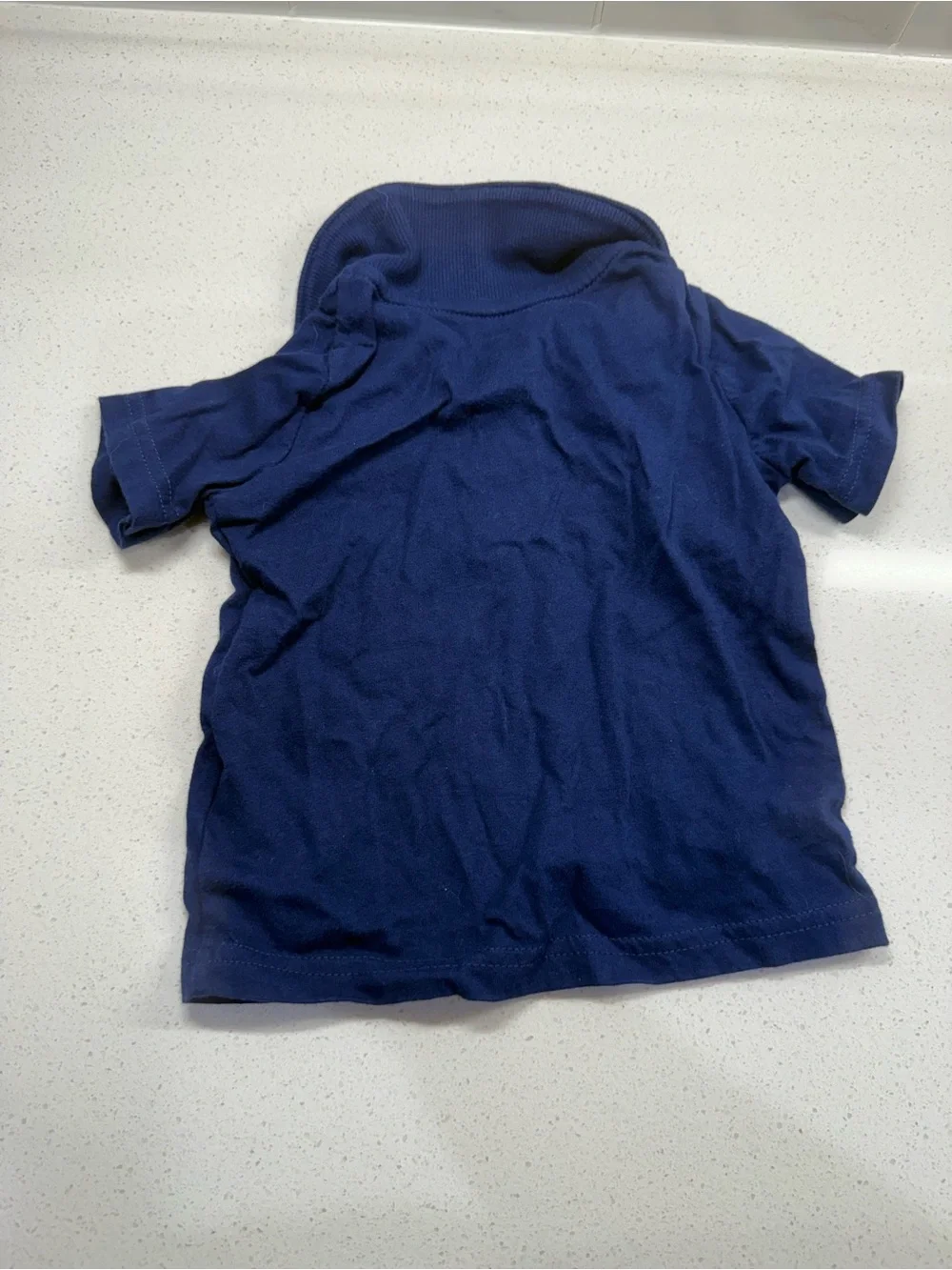 Carter's Navy Polo Shirt with Tan Dino Patch